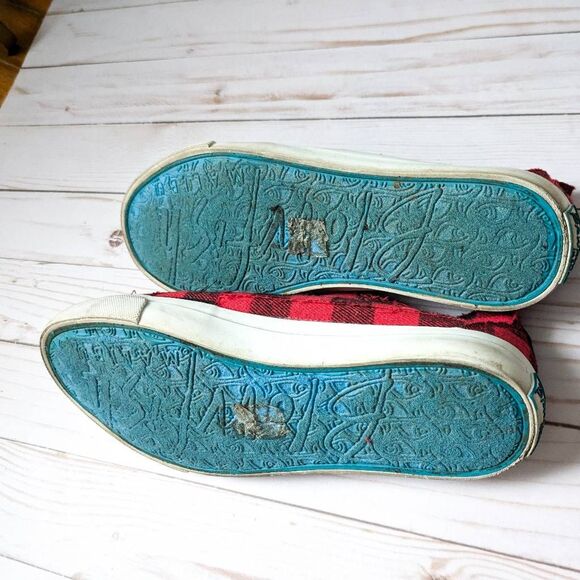 Blowfish Malibu Women's Play Slip On Sneakers Red Plaid - Picture 5 of 5